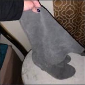 Gray Suede Boots